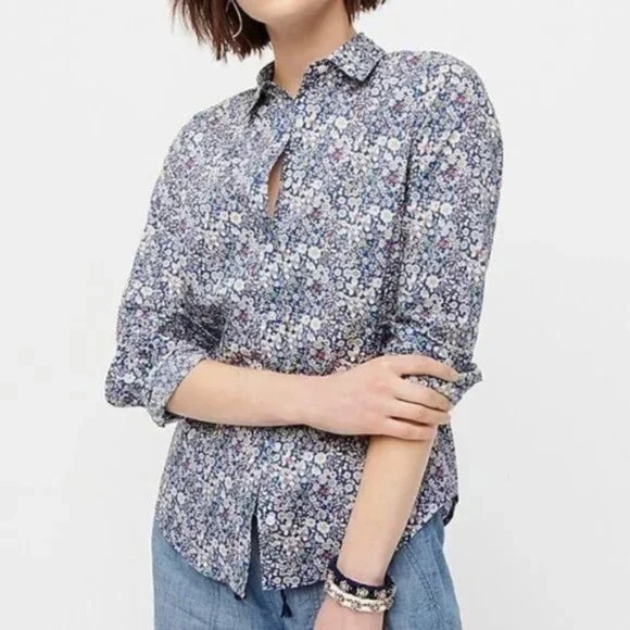 J. Crew Tops - J.Crew x Liberty London Floral Shirt June's Meadow Print Button Down Shirt 8